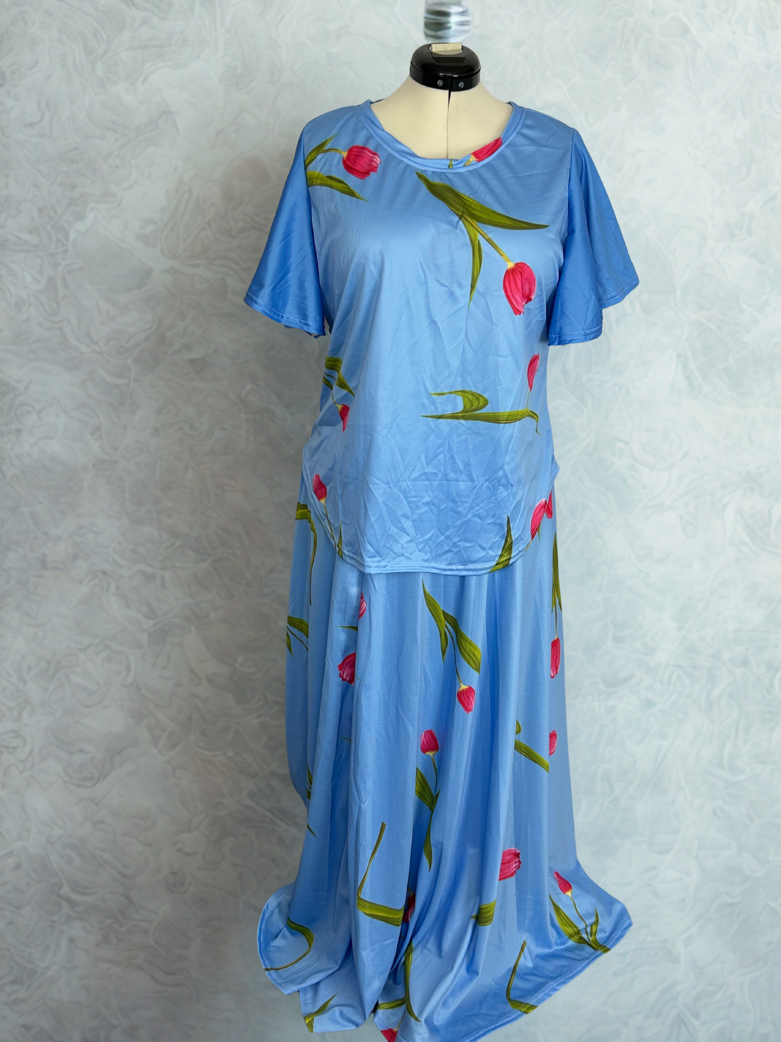 Blue Bloom Shift Dress
