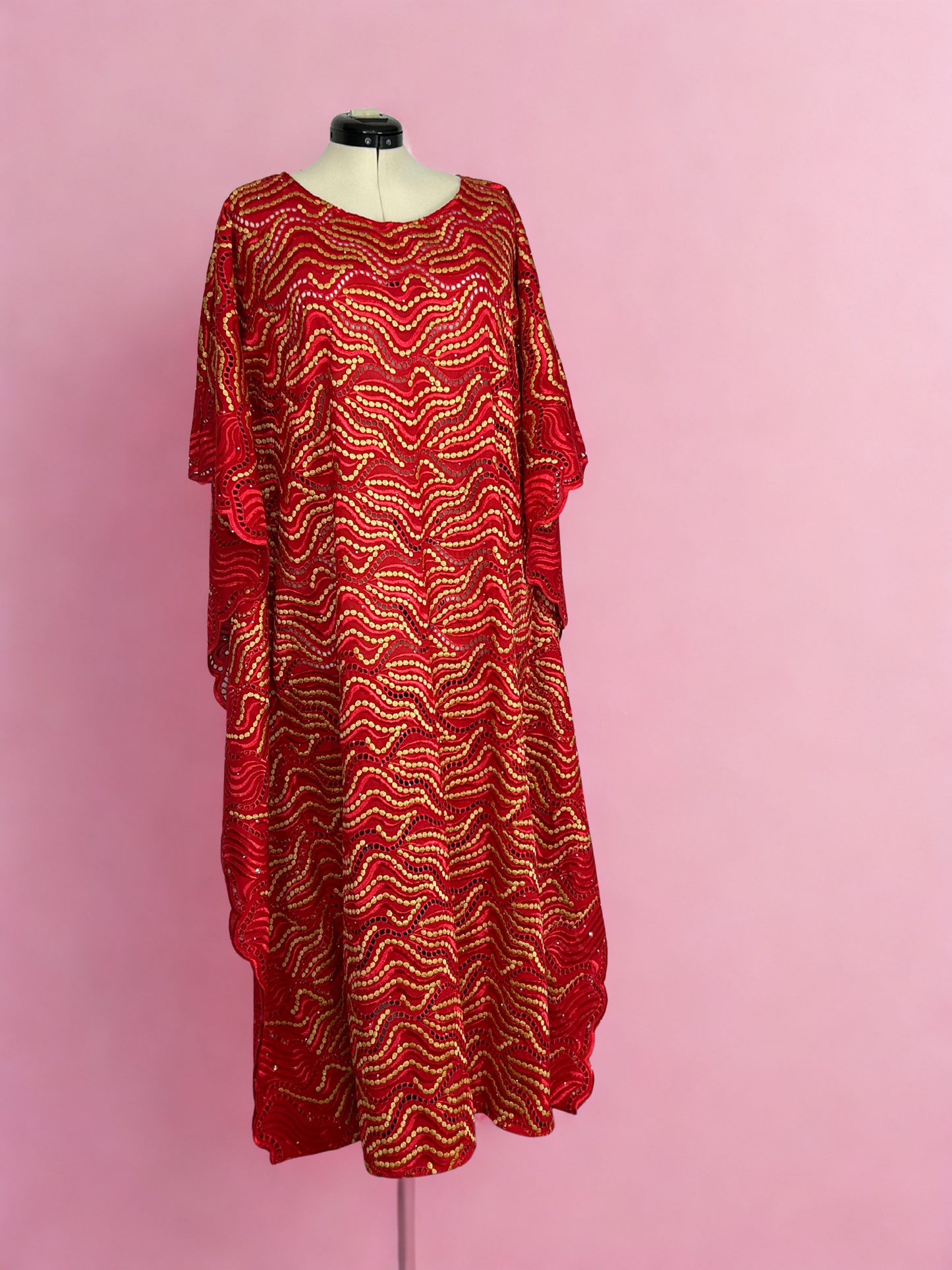 Crimson Lace Kaftan