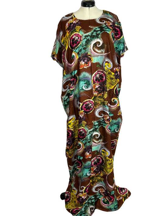 Tropical Mosaic Kaftan