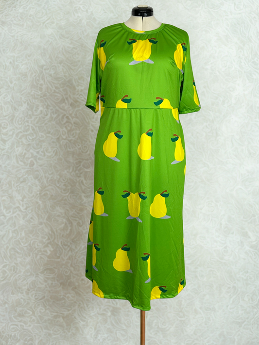 Royal Blue Pear Print Dress