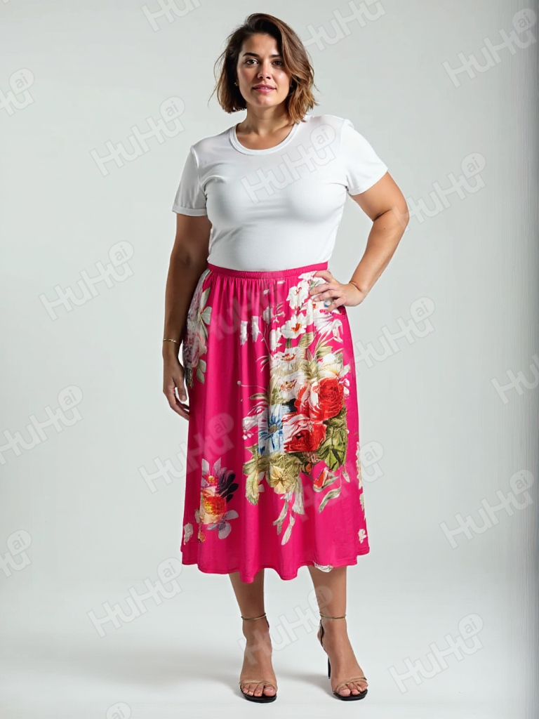 Pink Garden Maxi Skirt